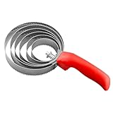 6 Ringe Spiralstriegel, Pferdebürste, Striegel Pferdebürste, Metallstriegel mit Soft Touch Griff, Edelstahl Juckreizbürste für Pferde Schafe Kühe Rinder Hunde Andere