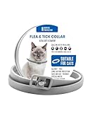YEDPGUE Flohhalsband für Katze, Grau, 38cm Verstellbar