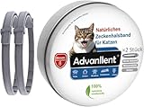 Advanllent Zeckenhalsband für Katzen, Flohhalsband Katze, Floh und Zeckenhalsband für Katzen ab 12 Wochen, Zeckenschutz Flohschutz Halsband