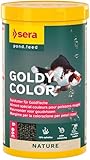 sera Goldy Color Nature 1 L/390 g | Goldfischfutter für Teich | Farbfutter für Goldfische mit 10% Spirulina | Schwimmendes Fischfutter ohne Farb- & Konservierungsstoffe | Fischfutter Aquarium