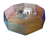 Kerbl Pet Freigehege, Freilaufgehege, 8 Elemente à 34x23cm, bunt, Metall, Hamster, Mäuse, kleine Nagetiere, für innen geeignet, erweiterbar