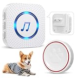 ChunHee Katzenklingel/Hundeklingel Buzzer Hund Haustier Türglocken Sensor Berührt Wasserdicht Türklingel Steckdose Empfänger 1 * Empfänger + 1 * Touch Türklingel