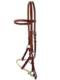 Thor Equine Sidepull gebisslos Single Rope Nasenriemen Leder Chestnut Full Edelstahlschnallen einseitig verstellbar