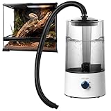 Reptilien Luftbefeuchter, 4L Reptilien Luftbefeuchter, Terrarium-Nebelgerät Mit verstellbarem Schlauch, Lautloses Fogger Vaporizer Nebelmaschine für Amphibien, Reptilien, Nasspflanzen