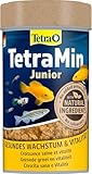 TetraMin Junior - Fischfutter in Form von kleinen Flocken für heranwachsende Jungfische ab 1cm Länge, spezielles Wachstumsfutter, 100 ml Dose