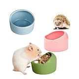 3 Stück Hamster Keramik Futterschalen, Kleintiere Napf, Anti-Biss Futternapf für Meerschweinchen und Haustiere, Feeder