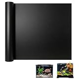 LYPPUL Aquarium Rückwandfolie, 30 X 200CM Statisch Haftender Aquariumhintergrund, Aquarium Folie Rückwand, Aquariums Hintergrundfolie, Aquarium-Tapetendekorationen Schwarzer Hintergrund Für Aquarien