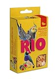 RIO Biskuits mit Waldbeeren | 150 g | Ergänzungsfuttermittel für Ziervögel | Leckerbissen für viel Abwechslung | Mit Eiern und Getreide | Für mausernde und brütende Vögel geeignet