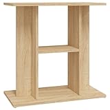 vidaXL Aquariumständer, Aquarium Unterschrank mit viel Stauraum, Aquarium Tisch mit stabiler Oberplatte, Aquariumschrank Aquarium Halter, Sonoma Eiche Holzwerkstoff