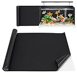 SEMGABO Aquarium Hintergrundfolie mit Kleber Schwarz 50 x 200 cm – Selbstklebende Rückwandfolie für Aquarium, Fisch Unterwasserwelt Wandposter, zuschneidbar