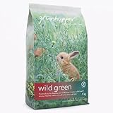 grünhopper wild Green 5 kg Kaninchenfutter, Getreidefrei, mit Wildkräutern, Rinden und Wurzeln