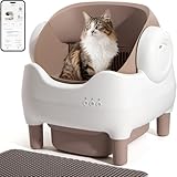 Fsitego Katzenklo Selbstreinigend: Automatische Katzentoilette mit App-Steuerung – Elektrische Katzentoilette mit Großem Fassungsvermögen – Geruchsfrei, Einstieg Von Oben, Inklusive Müllbeutel