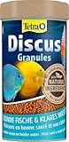 Tetra Discus Granules - Fischfutter für alle Diskusfische, fördert Gesundheit, Farbenpracht und Wachstum, 250 ml Dose