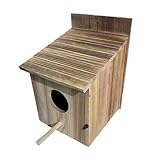 Für Eulen, Vogelheim aus wetterfestem Holz, Vogelheim für den Garten, für Fink, Fliesen und Kolibri, Verwendung im Freien, Garten, Balkon, Hof und Innenhof