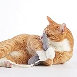 COSY AND DOZY Katzenspielzeug mit Katzenminze - Ratte - Handgefertigtes Katzenminze Spielzeug - Katzenminze Kissen - Buchweizenschale und Catnip Füllung - Perfekt für Spiel, Training und Entspannung