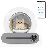 Merax Selbstreinigende Katzentoilette, Automatisches Katzenklo, APP-Steuerung/65L Max Kapazität/Infrarotsensor/eliminiert Geruch/Smart Health Monitor/sichere Kindersicherung, für mehrere Katzen