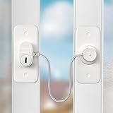 AOSITE Fenstersicherung Kinder Ohne Bohren für Fensterschutz Kühlschrank Schranktüren 2 Stück Fensterschloss nur Kippen Fensterschutz Kinder Selbstklebend oder Schrauben Safety Lock Pet Childproof