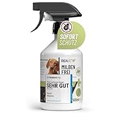 TESTURTEIL SEHR GUT ReaVET Anti Milben-Spray für Hunde, Katzen & Pferde 500ml - Milbenspray mit Soforteffekt gegen Juckreiz & Befall, Antimilbenspray I Milbenschutz zur Abwehr von Milben & Parasiten
