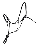 Hunters Saddlery Knotenhalfter für Pferde kompatibel mit Parelli Natural Horsemanship (Warmblut/Full, Schwarz)