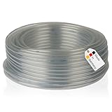 Teichpoint 25 m PVC Luftschlauch 4mm innen, 6mm aussen, glasklar transparent, Belüfterschlauch für Teiche und Aquarien Schlauch Rolle