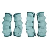 Horse Fly Boots - Fly Horse Boots Perfect for Equine Leg Wraps and Maximum Horse Fly Protection Set of 4 (Blue, Full)
