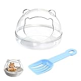 PLUSHCEWT Hamster Sandbad, Hamster Badezimmer, Hamsters Toilette mit Blauer Sandschaufel, Hamsters Badewanne Behälter, Hamsterkäfig Zubehör für Kleintiere wie Zwerghamster, Mäuse