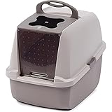 Catit Katzentoilette mit Abdeckung, 43 x 57 x 50cm, grau/grau