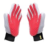 Marchul Fellpflege-Handschuh, Hundepflegebürstenhandschuh mit 260 Spitzen, Katzen Massagehandschuh für langes/kurzes Haar, effizienter Tierhaarentferner Handschuh für Katze, Hund, Pferd (1 Paar)