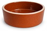 500 ml Futternapf Futterschale Futtertrog Ø:15 cm Höhe: 5cm Napf für Haustiere Hamster Kaninchen Hase Nagetiere Kleintiere Hund Katze aus hochwertiger, robuster, dickwandiger Steinzeug Keramik braun