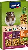 Vitakraft Kräcker Mix, Meerschweinchen Leckerlies, mit Honig und Nüssen, ohne Zusatz von Zucker und Getreide (1x 168g)