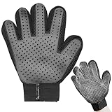 LABUYI 1 Stück Katzenhandschuh,Katzenbürste Handschuh,Katzen Handschuhe Fellpflege,Fellpflegehandschuh Katze,Fellpflege Katze,Katzen Handschuh,für Hunde,Katzen,Kurzhaar,Langhaar (Rechte Hand)
