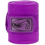York Bandagen Polarfleece 4er Set Fleece Beinschutz Pferd Fleecebandagen (Dahlia)