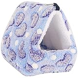 gexu Kleintierbett Kuschelbett Kleintier Winterhaus Plüsch Baumwolle Warmes Nestbett Multifunktional mit herausnehmbarer Matte Höhle für Hamster,Meerschweinchen,Chinchilla,Eichhörnchen,Igel.