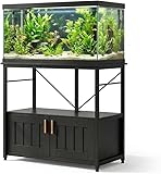 Garvee Aquarium-Unterschrank für 40-50 Gallonen (ca. 150-190 L), Aquarium-Unterschrank mit Aufbewahrungsschrank für Aquarienzubehör, Tragkraft: 660 lbs (ca. 300 kg), Schwarz