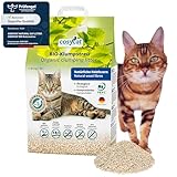 COSYCAT Klumpendes Katzenstreu Bio aus Holz, 100% Natürlich, [fein], [20l], in der Toilette entsorgbar, Klumpstreu pflanzlich, staubfrei ohne Duft