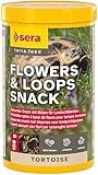 sera Flowers and Loops Nature 1.000 ml (140 g) | Leckerbissen für Landschildkröten & Herbivore Reptilien | Mit getrockneten Blüten & nährstoffreichen Loops | Ohne Farb- & Konservierungsstoffe