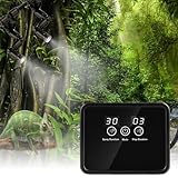 BORDEAG Beregnungsanlage Terrarium, Intelligentes Reptilien Benebelungssystem, Luftbefeuchter Terrarium, Reptilien-Luftbefeuchter Sprühdüsen 360 ° Verstellbare Für Amphibien Reptilien Pflanzen