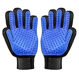 flintronic 2 Stück Haustier Handschuh Bürste, Handschuh Katzen Handschuhe für Haustiere Fellpflege, Beide Hände Katzenhandschuh für Kurzhaar und Langhaar（Universell für Katzen und Hunde）