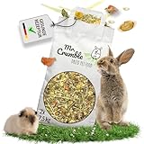 Mr. Crumble Kaninchenfutter 15 kg – Weizenfrei, ohne Pellets – Knuspermüsli mit Kräutern & Gemüse – hoher Rohfaseranteil