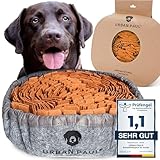 URBAN PAUL Schnüffelteppich für Hunde - Beste Materialien - extrem widerstandsfähiges Hundespielzeug - größenverstellbar und waschbar (grau)