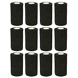 Haftbandage von COBOX, Tierarztverband, selbsthaftende Bandagen zur ersten Hilfe, 12 Rollen, je 10 cm x 4,5 m