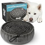 Pets Perfect® Schnüffelteppich Hund – Intelligenzspielzeug & Schnüffelmatte zur Nasenarbeit – rutschfest, Waschbar & Filz-Material – Beschäftigung & Lernspielzeug für kleine & große Hunde