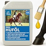 EMMA Huföl Pferd Kanister 2,5 l | Hufpflege für Pferde bei trockenen & rissigen Hufen | Hufbalsam mit Walnussöl | Strahlpflege & Schutz vor Strahlfäule | Hufgel Öl gut haftend mit Pinsel auftragen