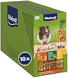 Vitakraft Kräcker Mix, Knabberstangen, für Meerschweinchen, mit Citrus, mit Gemüse, mit Honig, ohne Zusatz von Zucker und Getreide (10x 168g)
