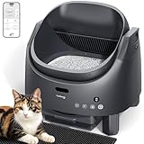 FEELNEEDY Katzenklo Selbstreinigend, Elektrisches Katzenklo mit Geruchsneutralisierungssystem für Katzen 1-15kg, APP-Steuerung & Mehrfache Sensor-Sicherheit, Verstellbare Eintrittshöhe