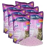 Lyra Pet® | 6 x 5 L = 30 L Lyra Power Clumping Silica Silikat Katzenstreu | Stark Klumpend | Saubere Wohnung | Neutralisiert den Geruch | Staubfrei | Sparsam im Gebrauch | Nachfüllen statt Neufüllen