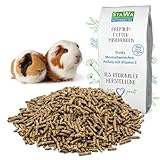 StaWa Meerschweinchenfutter Pellets mit 3.000 mg Vitamin C 25 kg – GVO-freies Pelletfutter für Meerschweinchen, 6 mm Pellets, mit, Apfeltrester & Luzerne, 5 kg