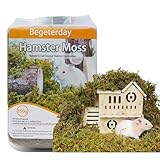 Begeterday 150g reines natürliches Wald moos für Hamster Einstreu, Kleintier Lebensraum Dekoration, gut für Hamsterkäfige Zubehör