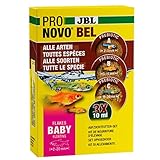 JBL PRONOVO BEL FLAKES BABY, Aufzuchtfutter-Set für Jungfische von Lebendgebärenden, Fischfutter-Flocken, 3 x 10 ml