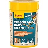 sera Vipagran Baby Granules 100 ml | Fischfutter, Aufzuchtfutter für Jungfische der mittleren Zone | langsam sinkendes Mikrosoftgranulat | ohne Konservierungsstoffe | fördert Wachstum & Abwehrkräfte